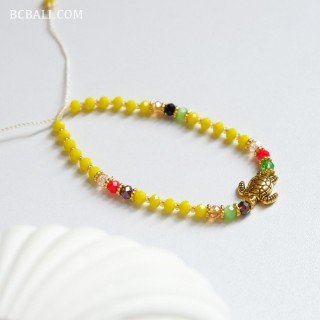 Hot Sale Crystal Beads Bracelet With Turtle Liontin by Balinese Artisans